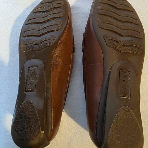 Lauren Brown Loafers Flats - Picture 7 of 9